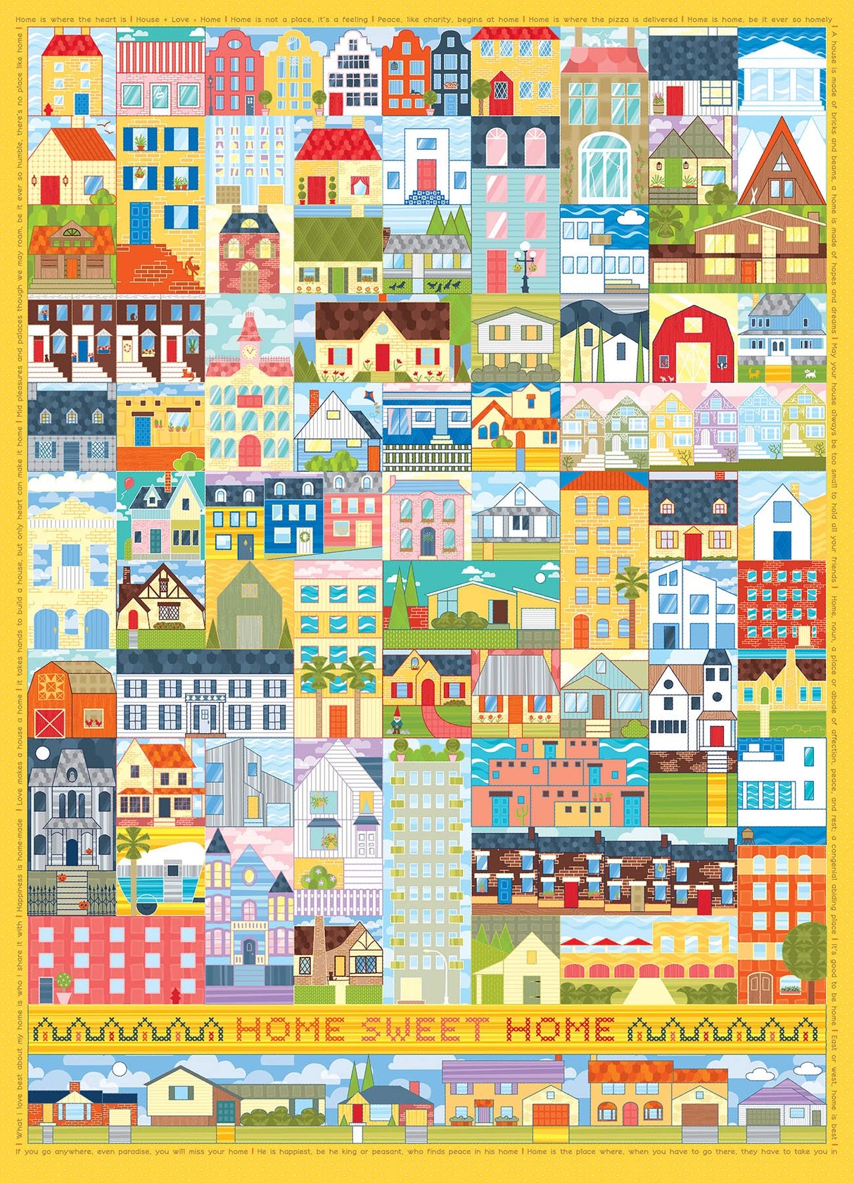 Cobble Hill 500 Piece Puzzle - Home Sweet Home - Sample Poster Included