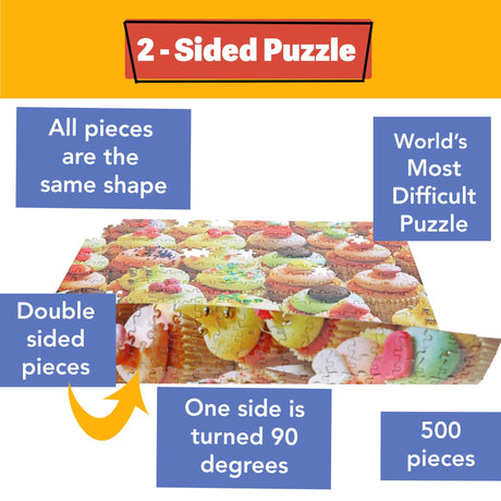 Wood Expressions - Killer Cupcakes Jigsaw Puzzle - 500 pieces - Double Sided