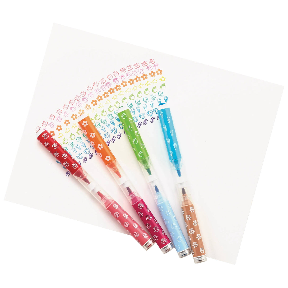 OOLY - Stampables: Double-Ended Brush & Stamp Markers (Set of 18)