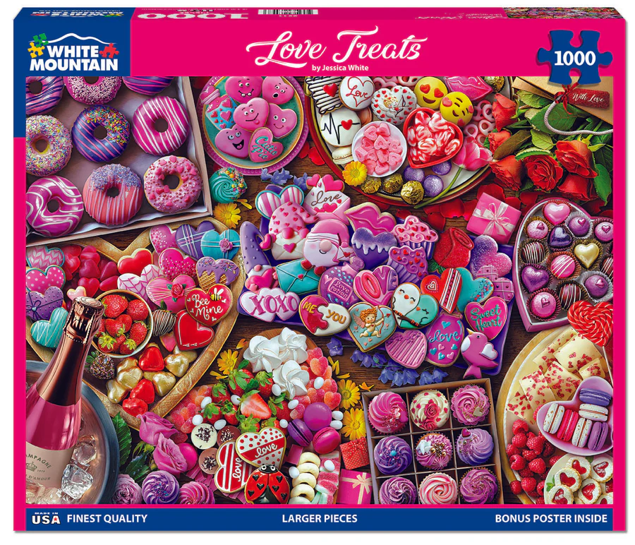 White Mountain Puzzles - Love Treats - 1000 Piece Jigsaw Puzzle