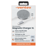 Ventev - 10ft Alloy 15W Wireless Magnetic Charger - Silver
