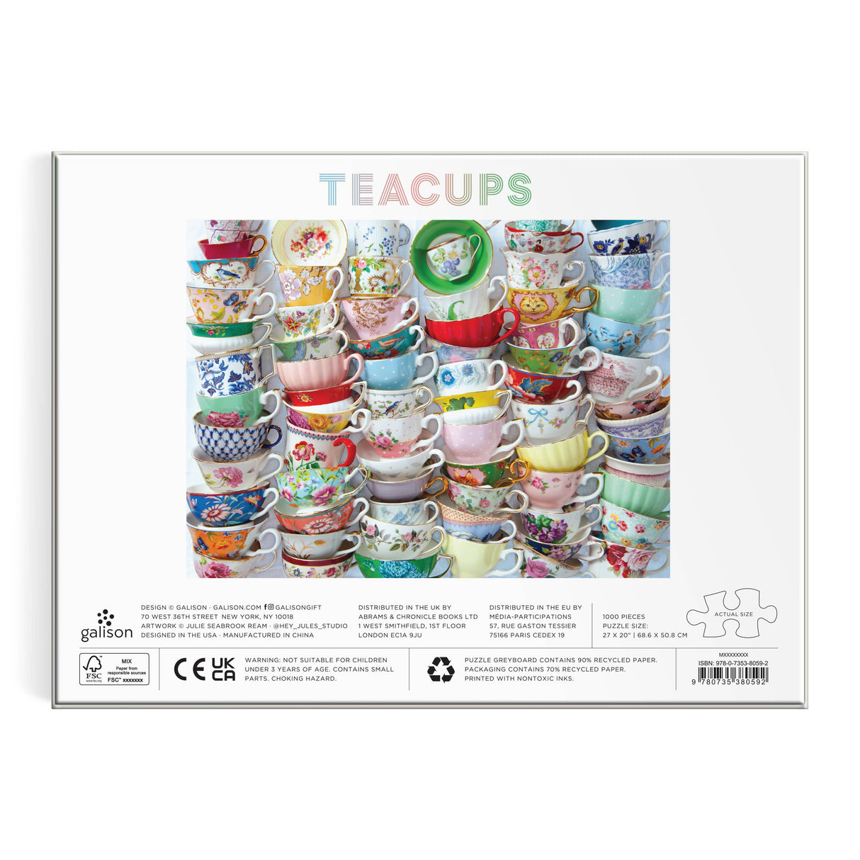 Galison - Teacups 1000 Piece Puzzle