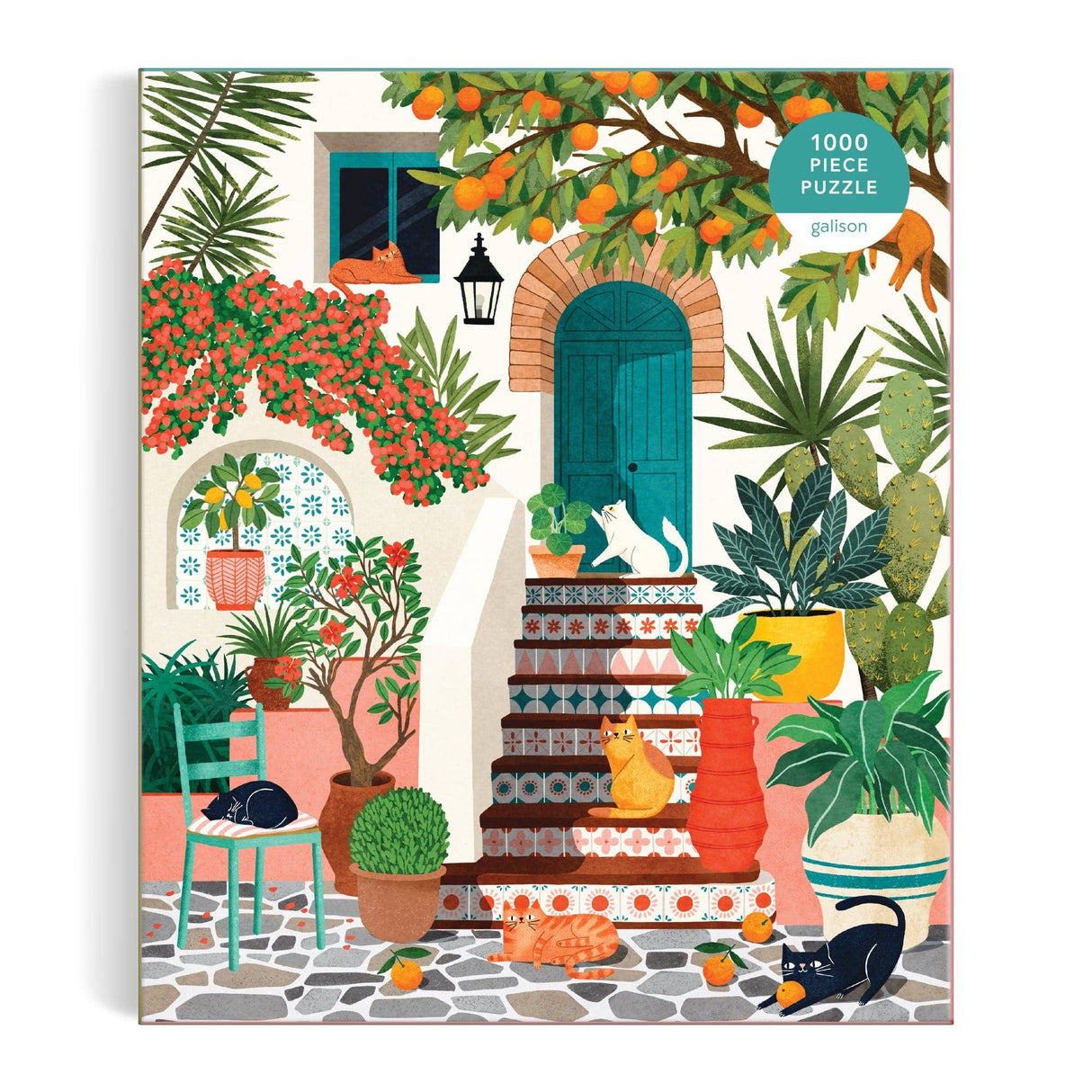 Galison - Mediterranean Cats 1000 Piece Puzzle