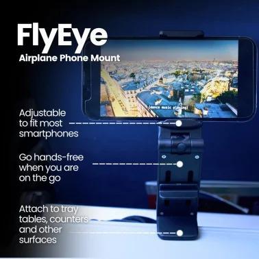 TechLok™ FlyEye In-Flight Travel Phone Mount, Black
