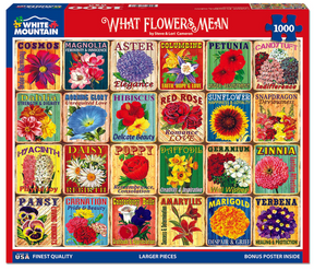 White Mountain Puzzles - What Flowers Mean - 1000 Piece Jigsaw Puzzle