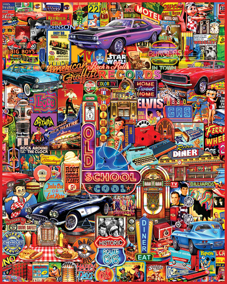 White Mountain Puzzles - Old School Cool - 1000 Piece Jigsaw Puzzle