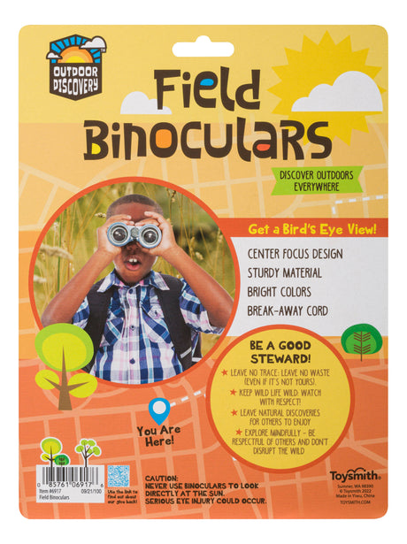 Toysmith - Outdoor Discovery Field Binoculars, Assorted Colors