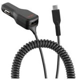 Ventev - 20w Dashport R2400c Dual Car Charger With Usb A And Connected Usb C Cable - Gray