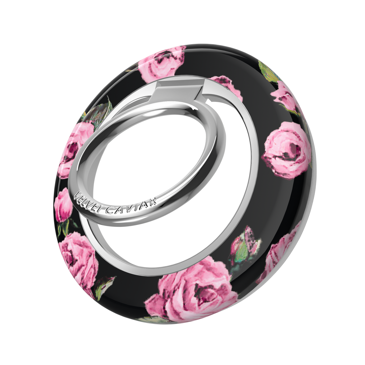 VELVET CAVIAR - Magnetic Phone Ring & Stand - Pink Rose Floral