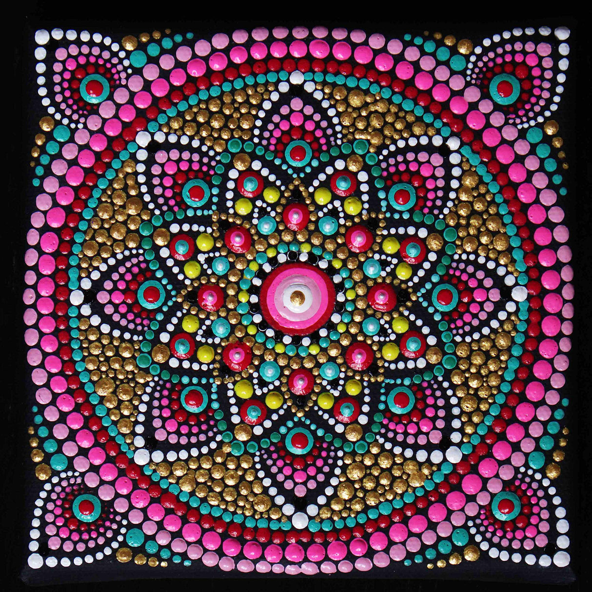 Crystal Art Diamond Painting Card Kit - Mandala- Create Your Own 7"x7" Card Kit - for Ages 8 and up