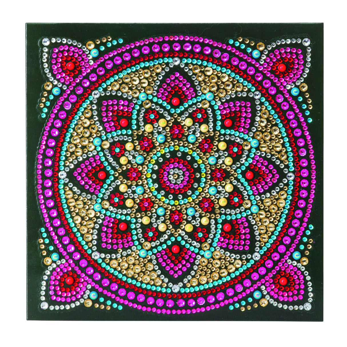 Crystal Art Diamond Painting Card Kit - Mandala- Create Your Own 7"x7" Card Kit - for Ages 8 and up