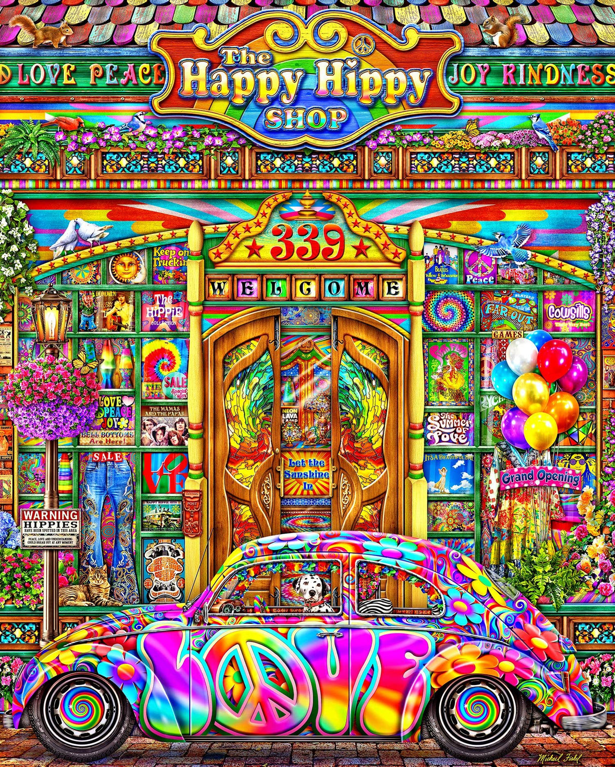 Springbok's 1000 Piece Jigsaw Puzzle The Happy Hippy Shop - Made in USA