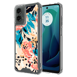 Ampd - Tpu / Acrylic Hd Print Case For Motorola Moto G 5g (2024) - Floral Blue Pattern