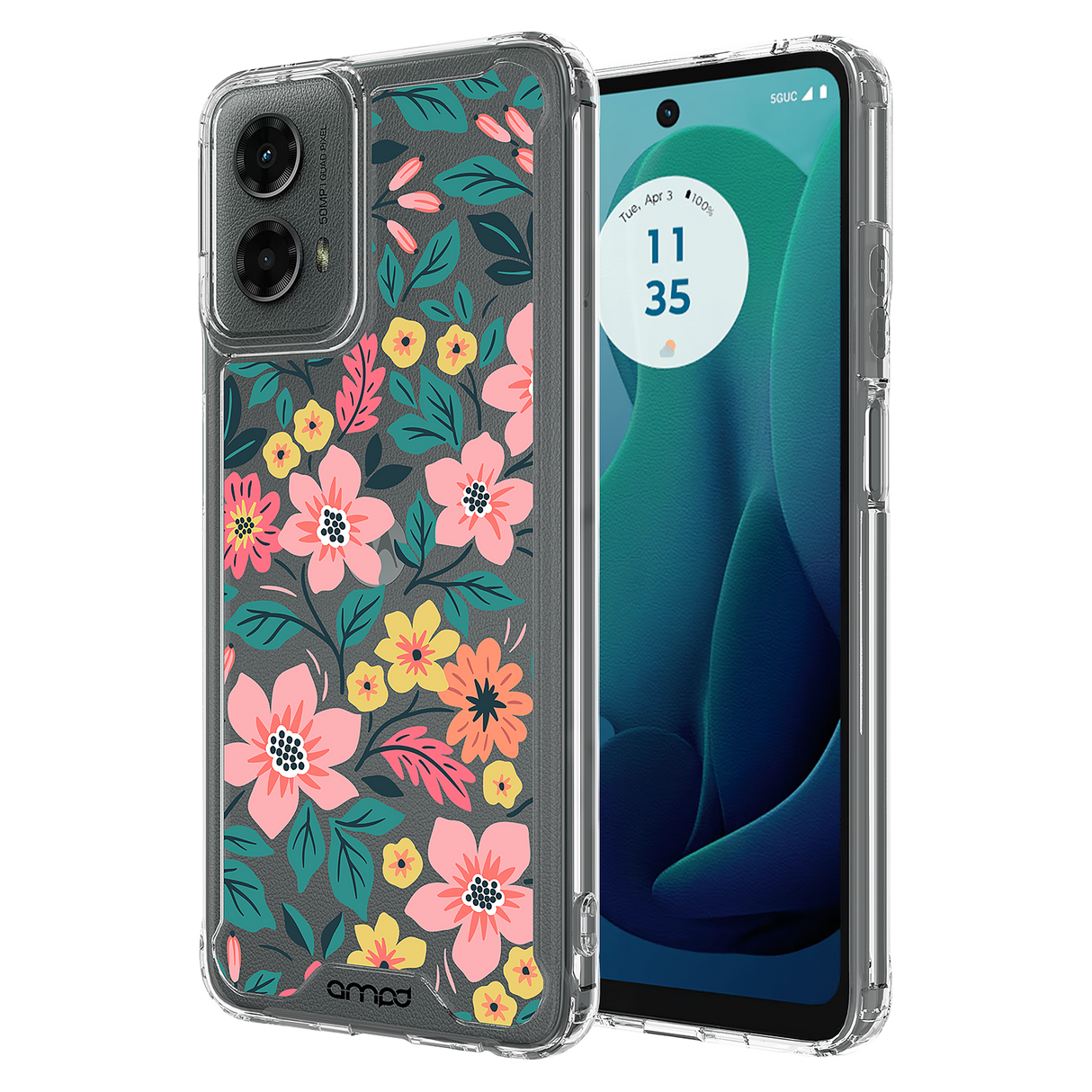 Ampd - Tpu / Acrylic Hd Print Case For Motorola Moto G 5g (2024) - Wildflower