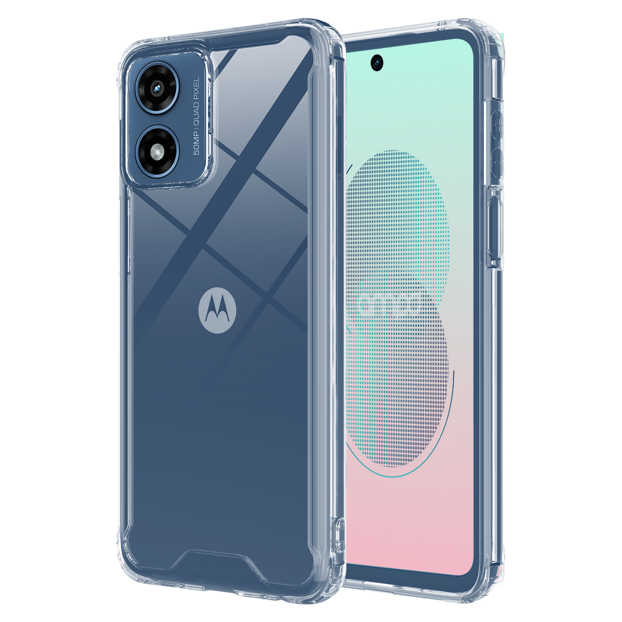 Ampd - Tpu / Acrylic Crystal Clear Case For Motorola Moto G Stylus 5g (2024) - Clear