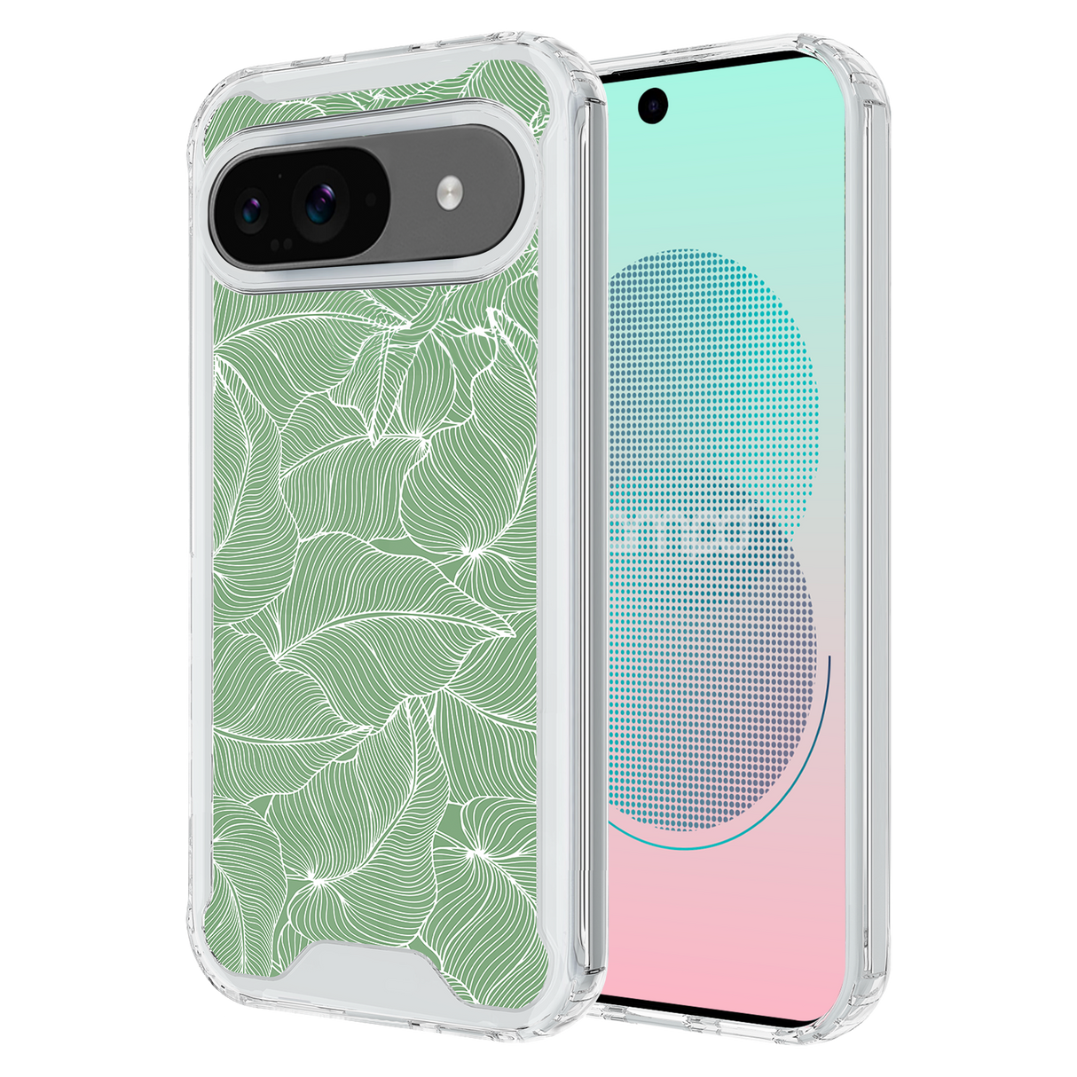 Ampd - Tpu / Acrylic Hd Print Case For Google Pixel 9 / Pixel 9 Pro - Palm Pattern