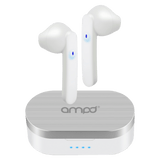 Ampd - True Wireless In Ear Headphones With Smart Touch Controls And Charging Pack - White