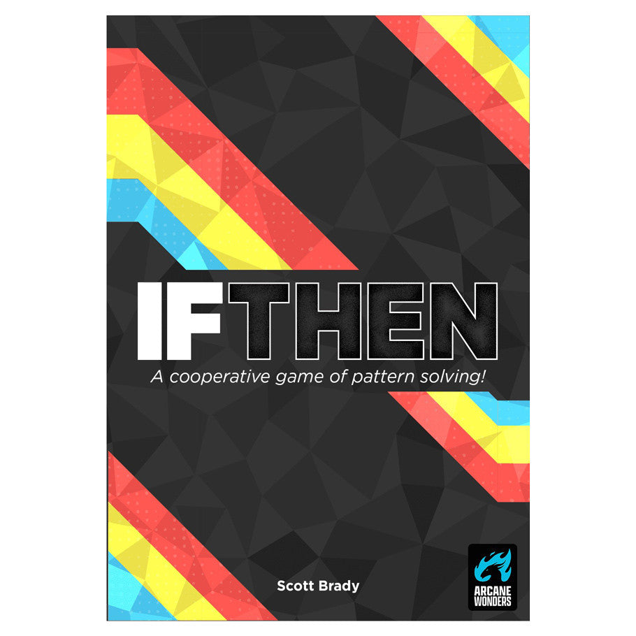 If Then cooperative code-breaking card game by Arcane Wonders, front of box
