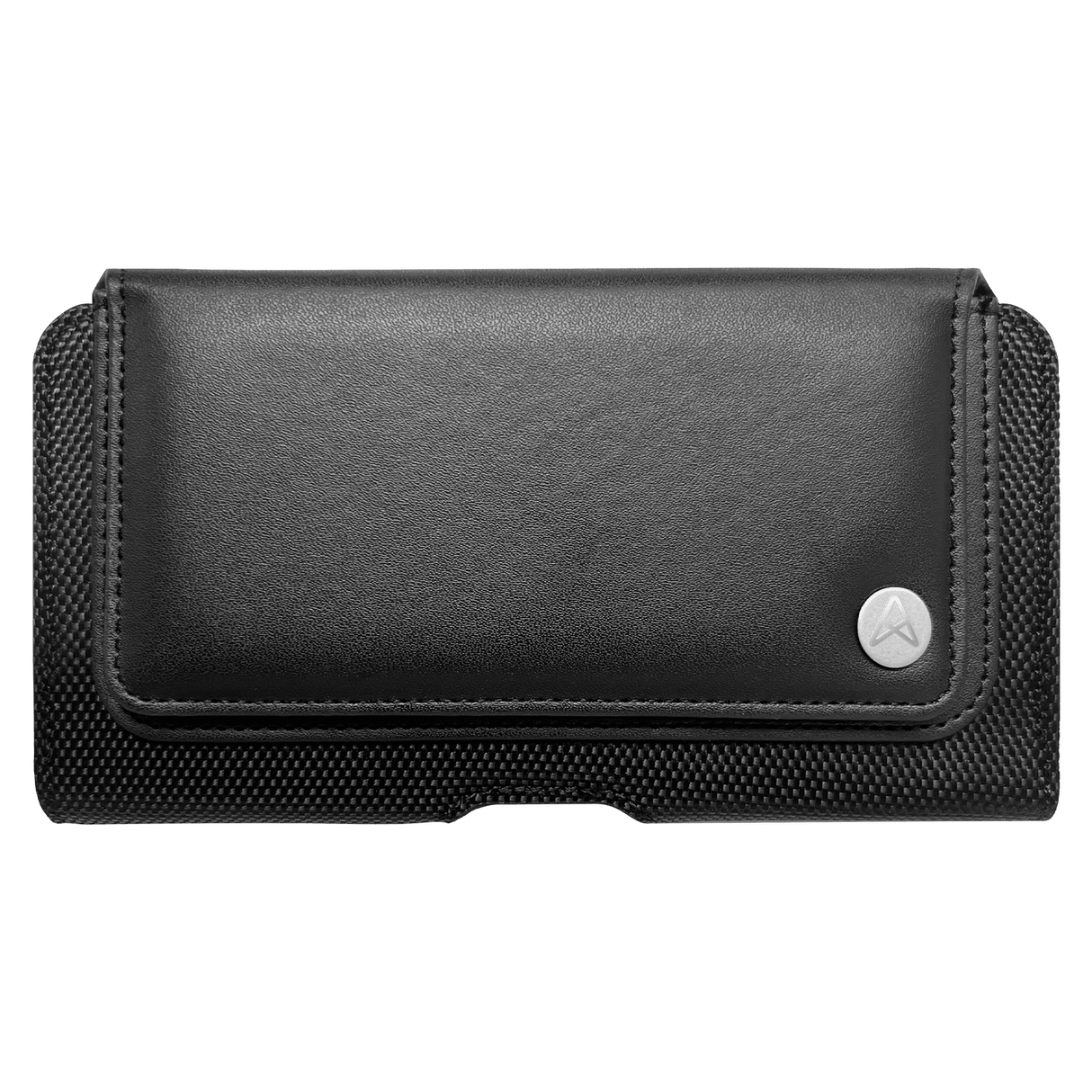 Axs - Universal Leather Phone Pouch With Belt Clip (medium) - Black