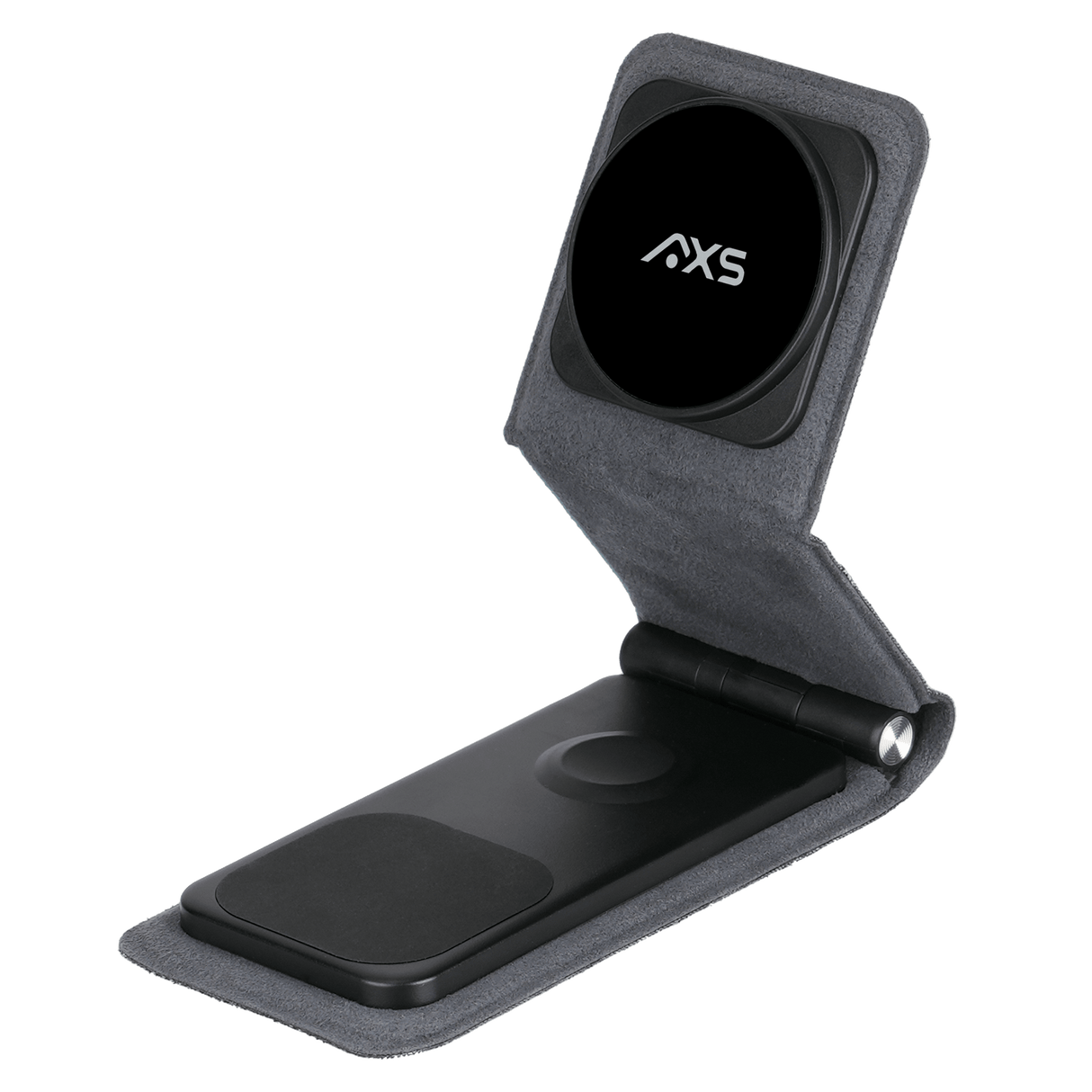 Axs - 3 In 1 Portable Magnetic Charger Stand - Black