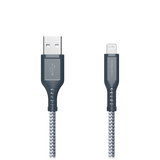 Ventev - High Speed Usb A To Apple Lightning Braided Cable With 2x The Copper For Faster Charging 6ft - Gray