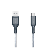 Ventev - High Speed Usb A To Usb C Braided Cable With 2x The Copper For Faster Charging 6ft - Gray