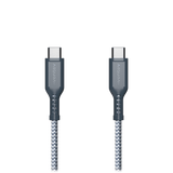 Ventev - High Speed Usb C To Usb C Braided Cable With 2x The Copper For Faster Charging 6ft - Gray