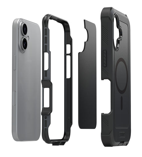 xBase iPhone 17- Boulder MagSafe Heavy-Duty Co-Molded Rugged Protective Case - Black - image 2