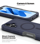 xBase iPhone 17 - Boulder MagSafe Heavy-Duty Co-Molded Rugged Protective Case - Blue - image 4