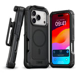 xBase iPhone 17 Pro - Boulder MagSafe Heavy-Duty Co-Molded Rugged Protective Case w/Belt Clip Holster- Black - image 1