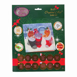 Crystal Art Card Kit - Christmas Kittens- Create Your Own 7"x7" Card Kit - for Ages 8 and up