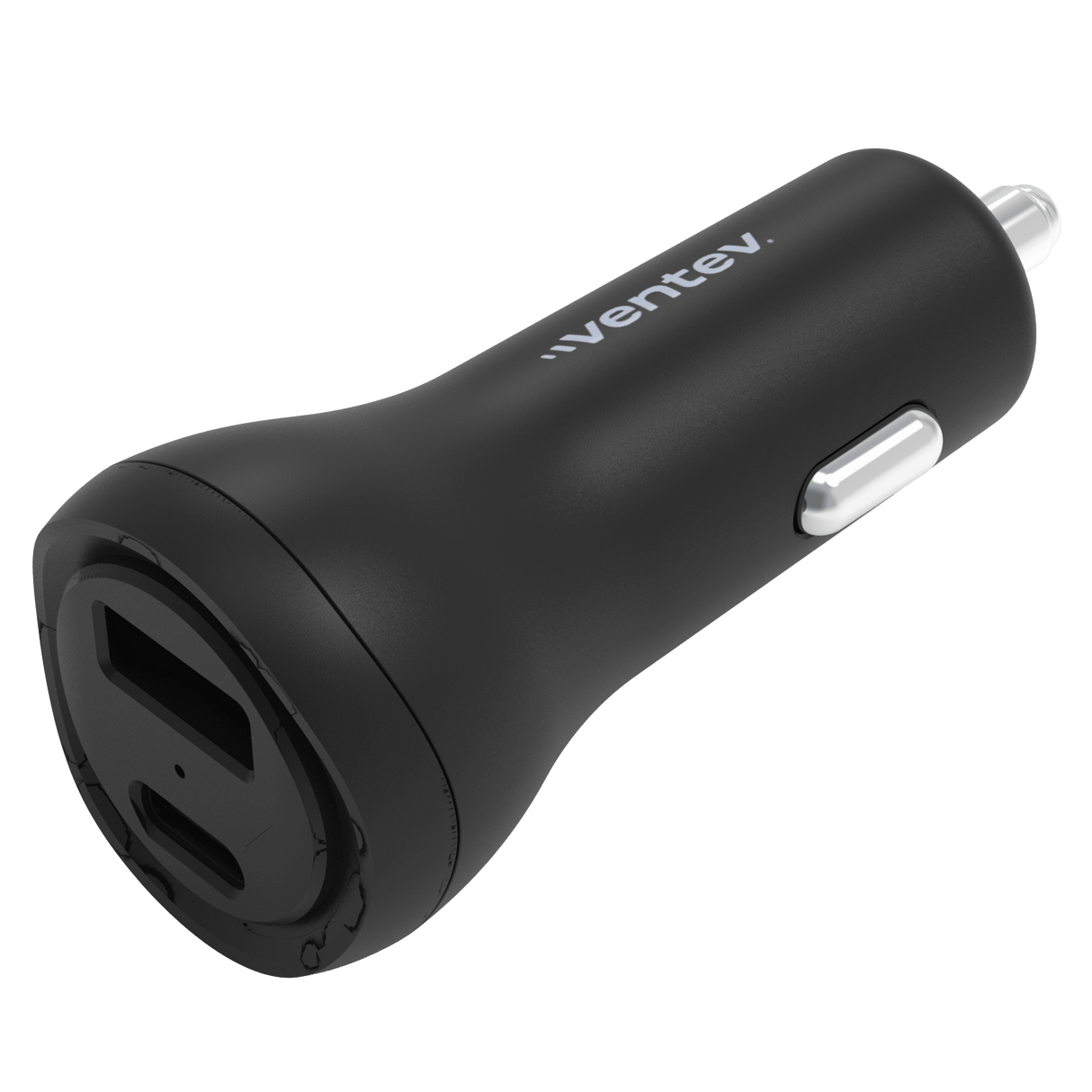 Ventev - Ultrafast 32w Dual Usb C And Usb A Port Car Charger - Black