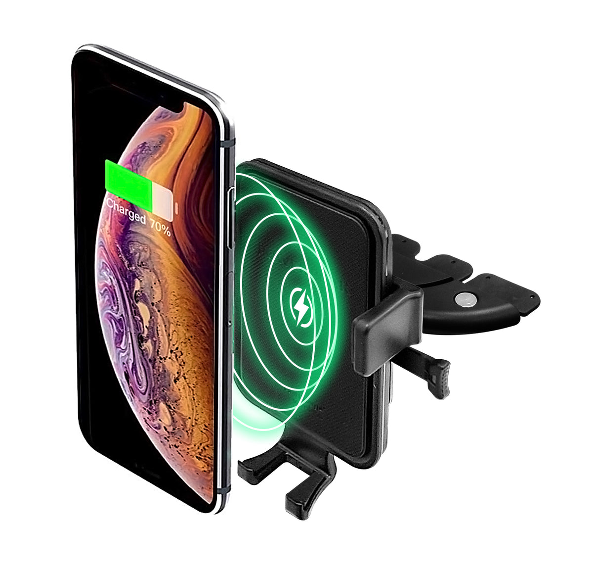 PowerPeak Wireless One-Touch Car Mount for CD Slot - image 3