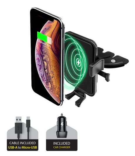 PowerPeak Wireless One-Touch Car Mount for CD Slot - image 2