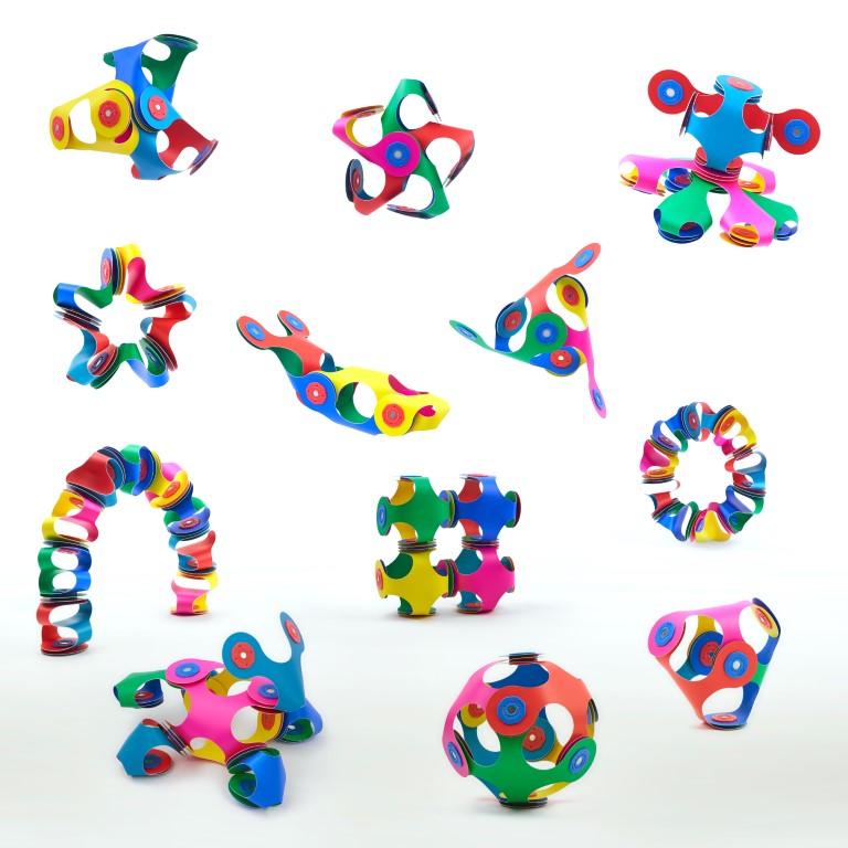 Clixo Tiny & Mighty Pack - 9 Pieces Over 100 Creations. Magnet Travel Toy, Flexible, Creative, Educational, Magnetic Building Toy Designed for Hours of STEM Play. Multisensory Magnetic Toy. Ages 4-99