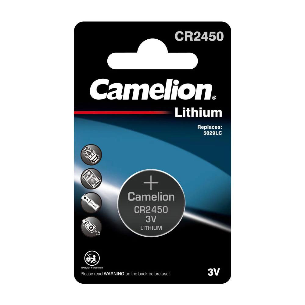 CAMELION CR2450 3V LITHIUM COIN CELL BATTERY