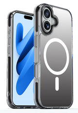 xBase iPhone 17- DuoHybrid MagSafe Compatible - Reinforced Protective Case - Silver Black