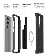 Samsung S25 Ultra xBase Boulder MagSafe Heavy Duty Co-Molded Rugged Protective Case - Black - image 2