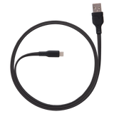 Ventev - Flat Usb A To Usb C High Speed Tangle-free Cable 3.3ft - Black