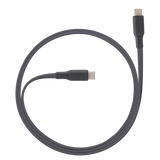 Ventev - Flat Usb C To Usb C High Speed Tangle-free Cable 3.3ft - Gray