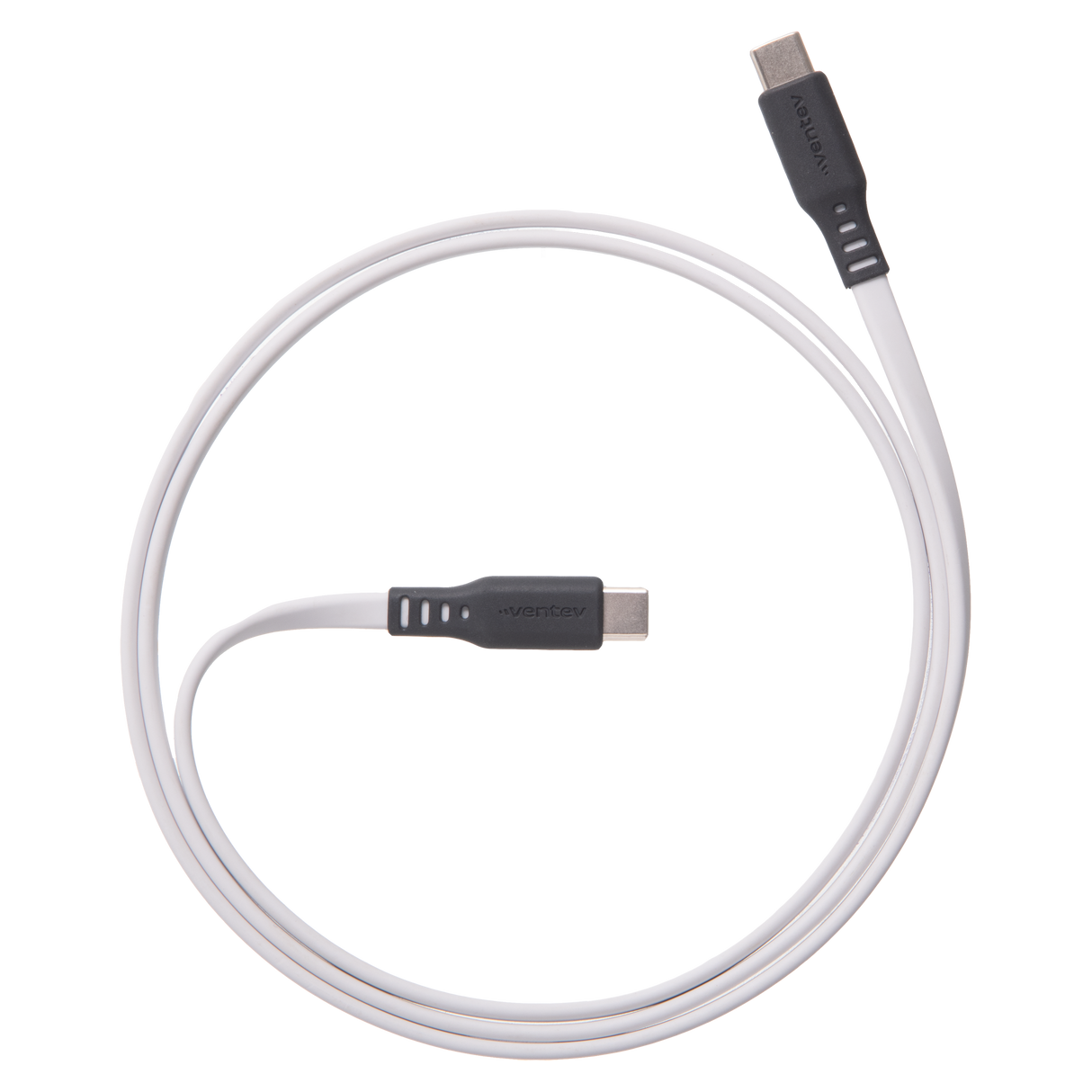 Ventev - Chargesync Flat Usb C To Usb C 3.3ft - White