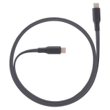 Ventev - Flat Usb C To Usb C High Speed Tangle-free Cable 6ft - Gray