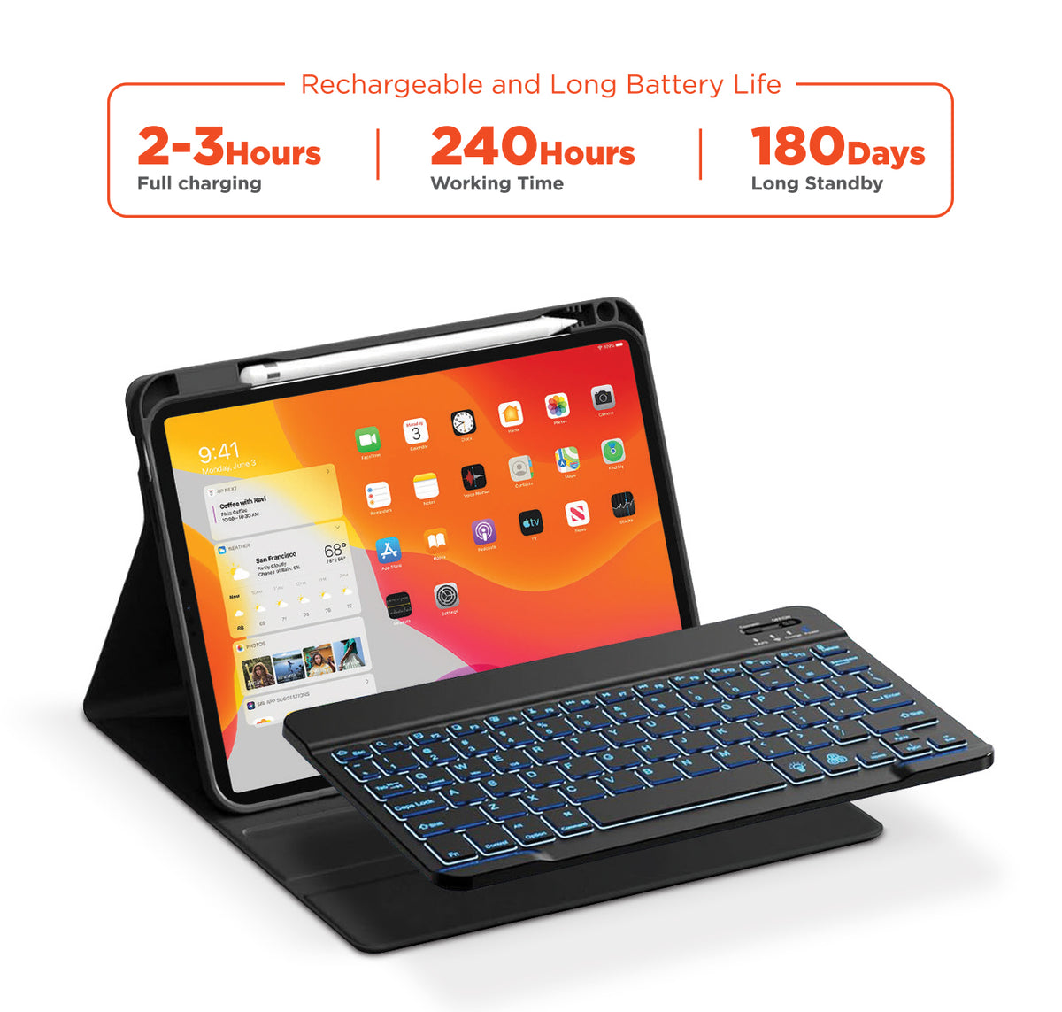 xBase iPad 10 & 11 Gen Folio Case with Keyboard - image 2