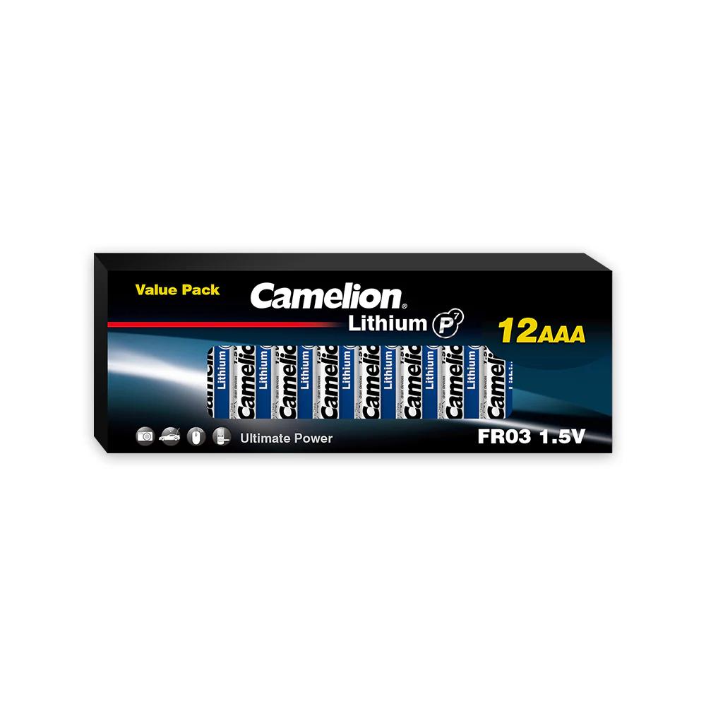 Camelion P7 AAA Lithium Batteries 12pk - Non Rechargeable