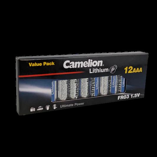 Camelion P7 AAA Lithium Batteries 12pk - Non Rechargeable