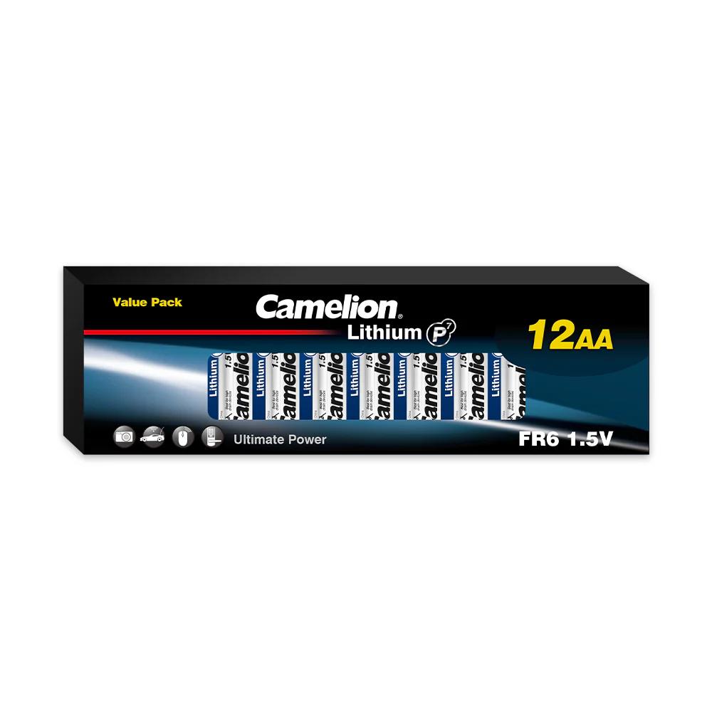 Camelion P7 AA Lithium Batteries 12pk - Non Rechargeable