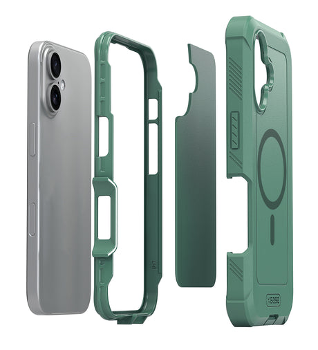 xBase iPhone 17 - Boulder MagSafe Heavy-Duty Co-Molded Rugged Protective Case - Green - image 2