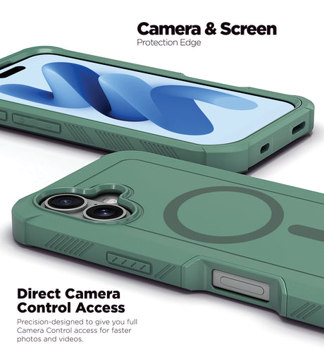xBase iPhone 17 - Boulder MagSafe Heavy-Duty Co-Molded Rugged Protective Case - Green - image 4