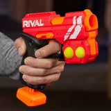 Nerf Rival Knockout XX-100 Blaster - Round Storage, 90 FPS Velocity, Breech Load - Includes 2 Official Rival Rounds - Team Red