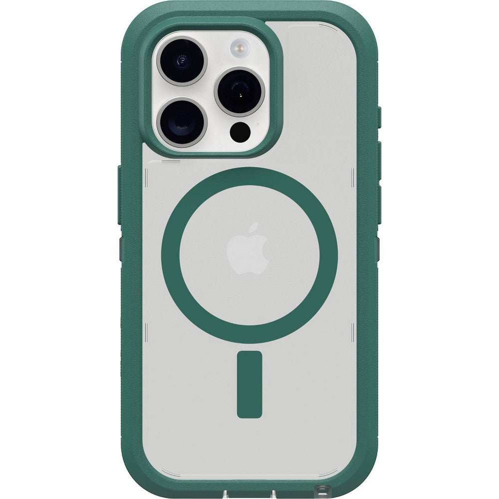 Otterbox - Defender Pro Xt Clear Magsafe Case For Apple Iphone 15 Pro  - Velvet Evergreen